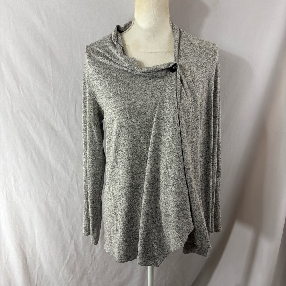APT.9 Gray Knit Lightweight Cardigan Top